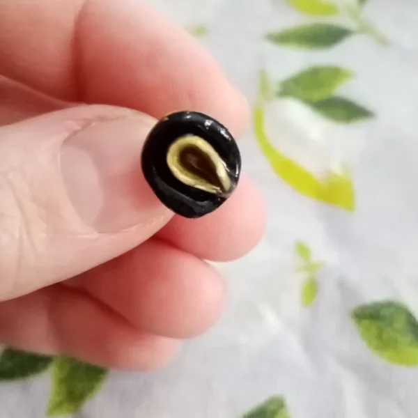Pendientes botón, Pendientes en bronce y plata, Regalos para mujer, Pendientes pequeños, Gaudí, Regalos de aniversario, Pendientes negros - Imagen 8